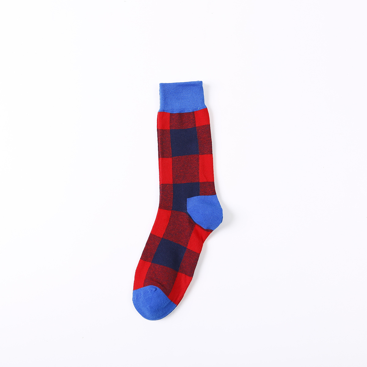 Hot Winter Colorful Geometric Lattice Striped Socks For Men And Women Wild Casual Simplicity Socks